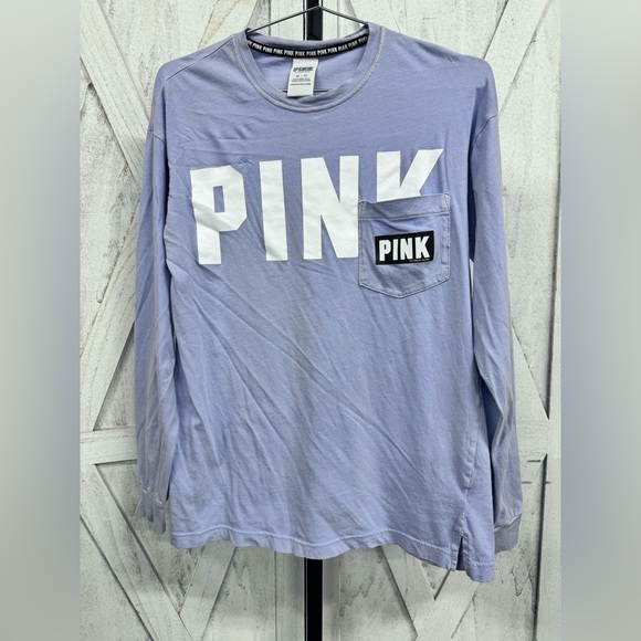 PINK Victoria's Secret Tops - PINK Victoria's Secret Lavender Long Sleeve Top